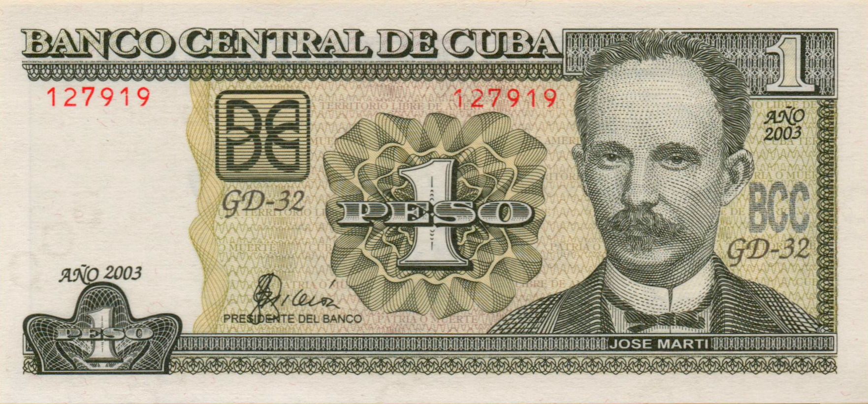 Cuba 1 2003 UNC P-121/c